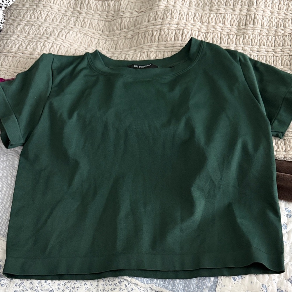 Workshop Republic Clothing Dark Green Short Sleeve Crew Tee